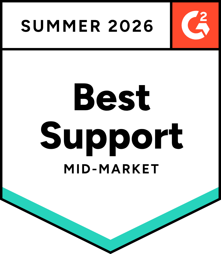 Eploy recognised in the G2 Summer 2026 reports for Best Support in the Mid-market category