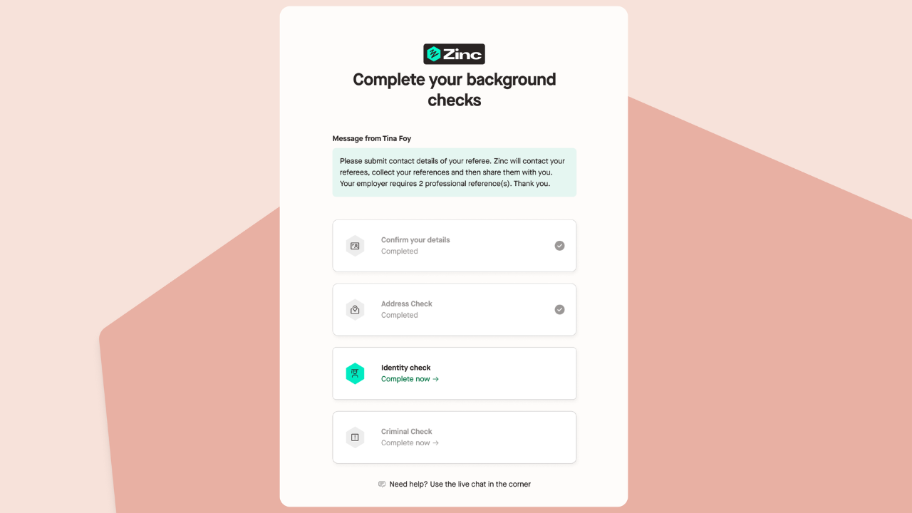 Zinc Background Checks